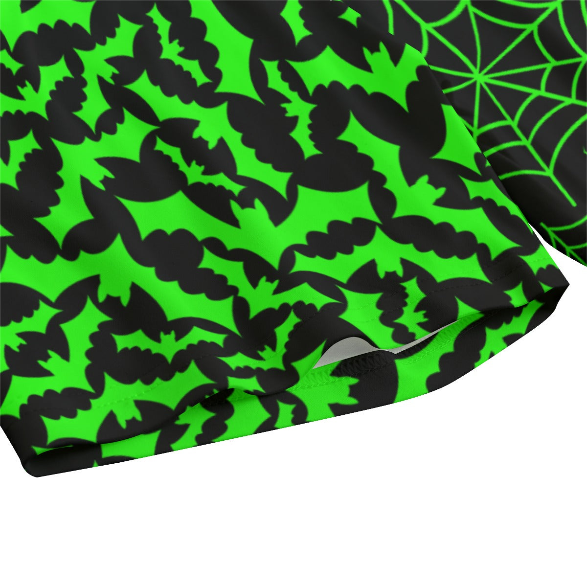 Neon Green Split Bat & Spiderweb Yoga Sets spookydoll