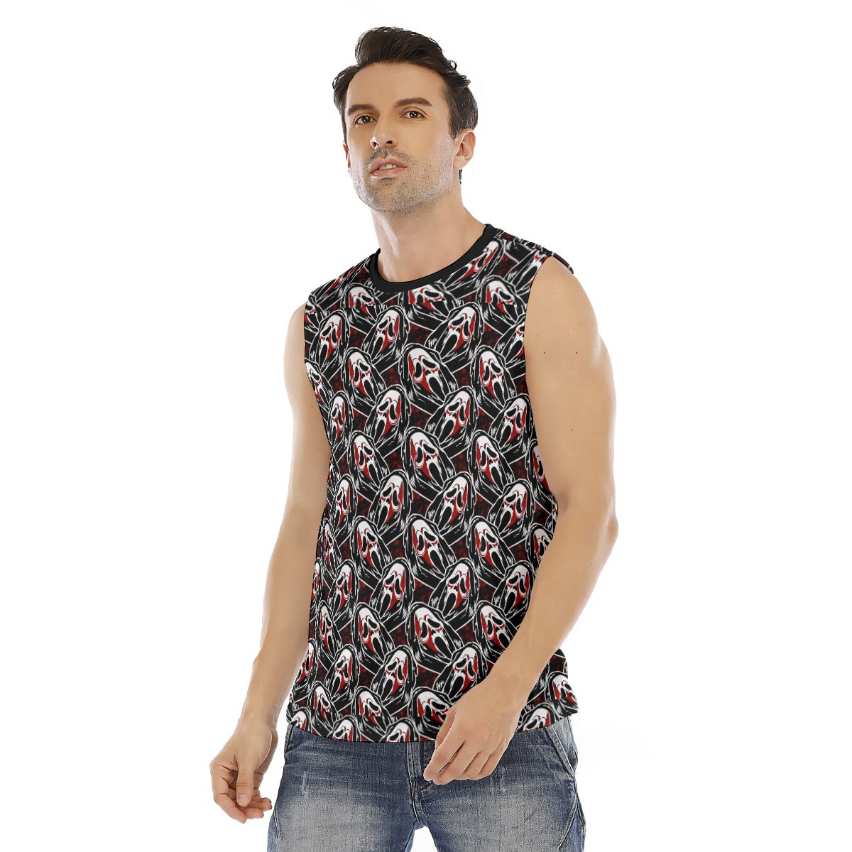 Ghost Face Bloody O-neck Tank Top