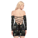 The Crow Back Lace-up Dress