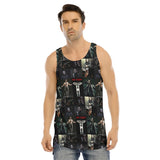 The Crow Collage Curved Hem Long Tank Top