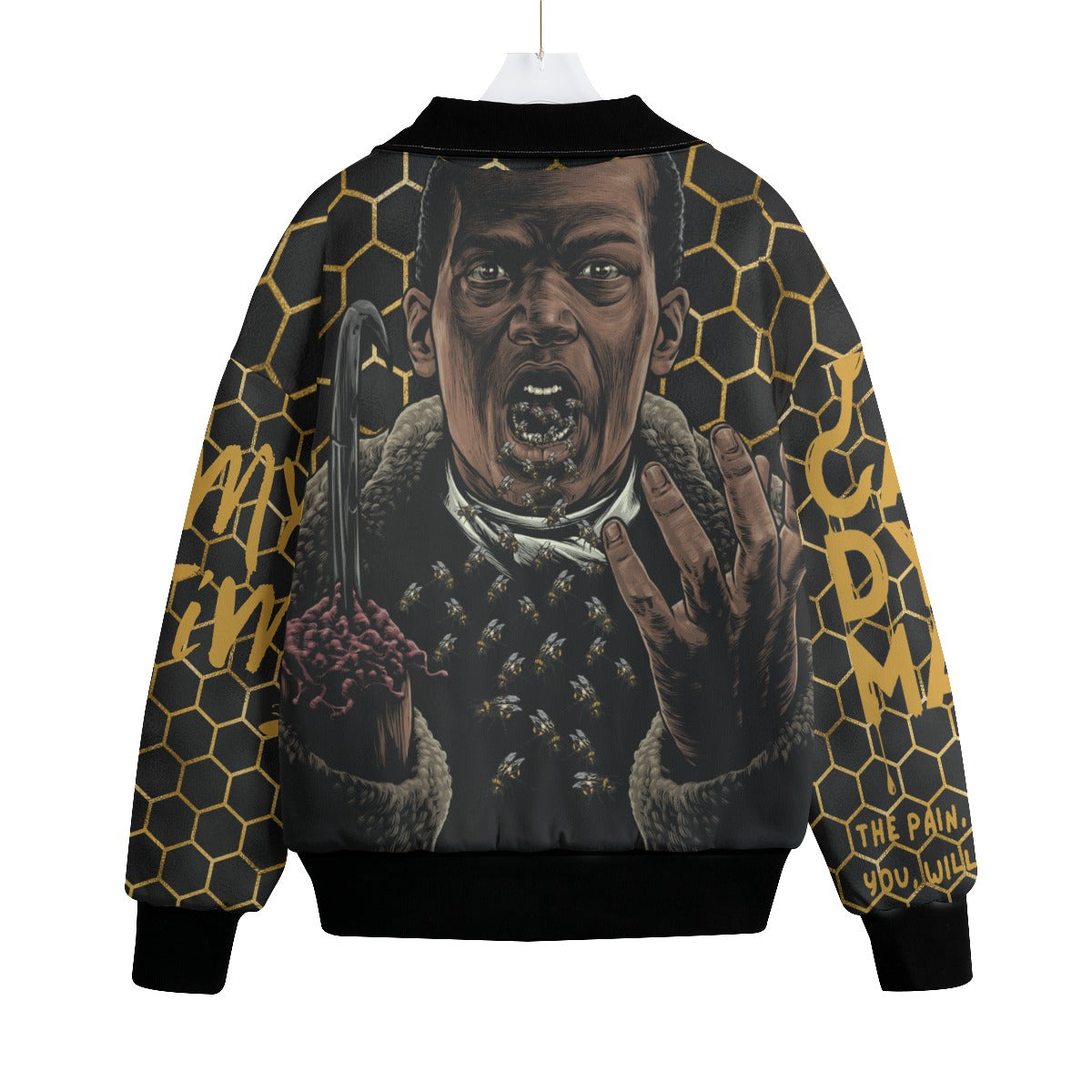 Candyman Knitted Fleece Bomber Jacket spookydoll