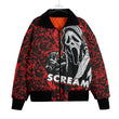 Scream Knitted Fleece Bomber Jacket spookydoll