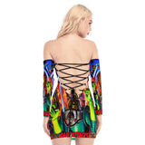 Mars attack Back Lace-up Dress