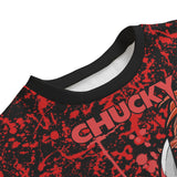 Chucky/ Bloody Unisex Drop-shoulder Sweater spookydoll