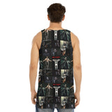 The Crow Collage Curved Hem Long Tank Top