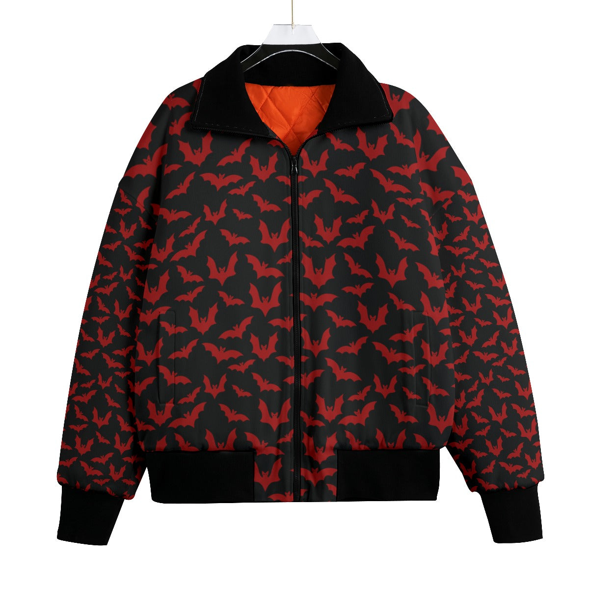 Red Bat's Knitted Fleece Bomber Jacket spookydoll