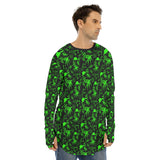 Neon Green Freddy Fingerless Long Sleeve T-shirt spookydoll