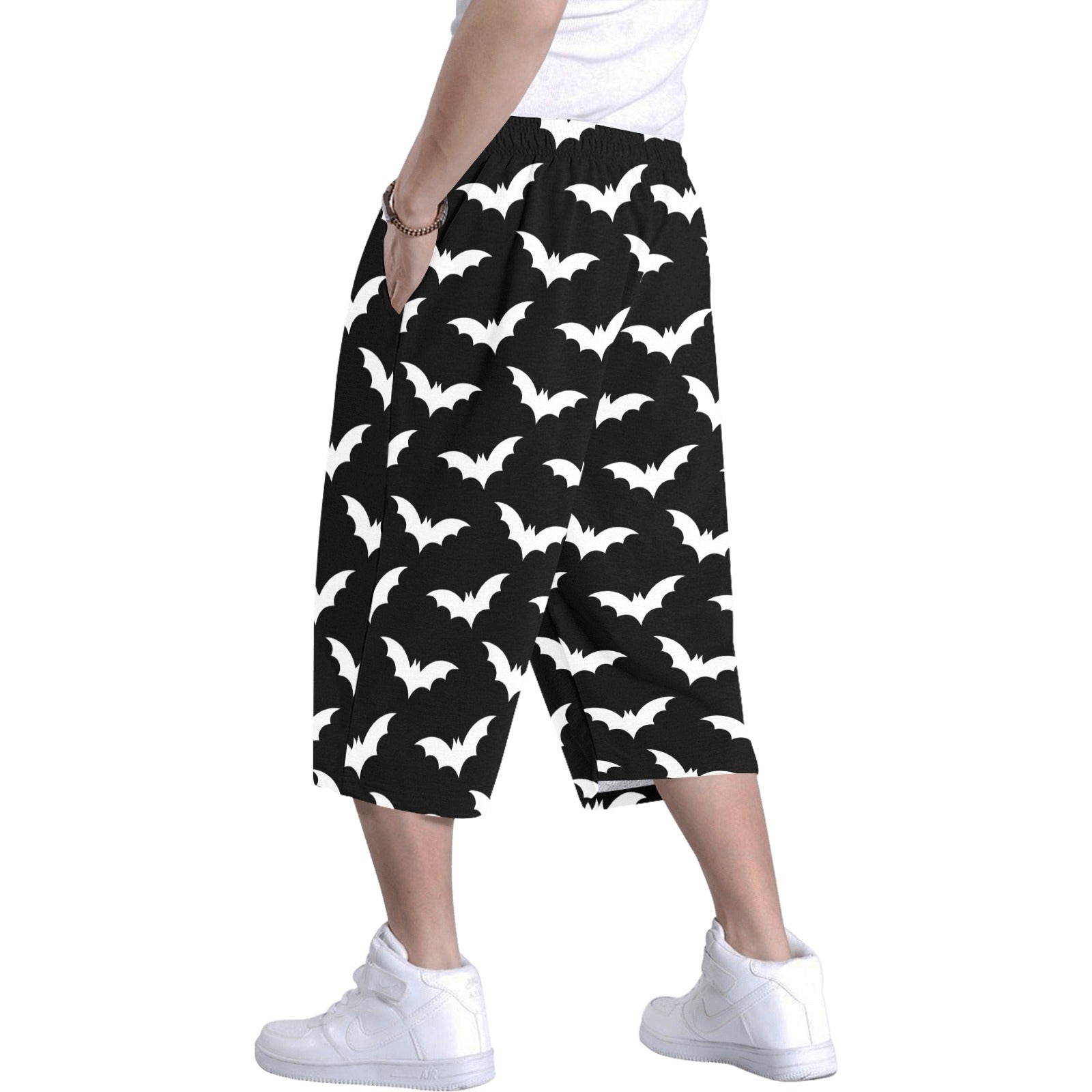 Bat Long Shorts Men's All Over Print Baggy Shorts (Model L37) freeshipping - Gothdollbymika