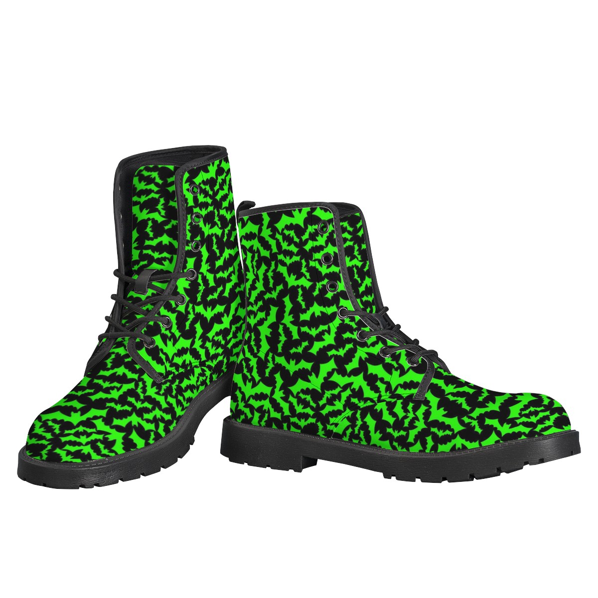 Neon Bat Boots Leather Boots Gothdollbymika
