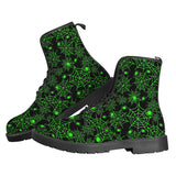 neon Spiderweb Boots Leather Boots Gothdollbymika