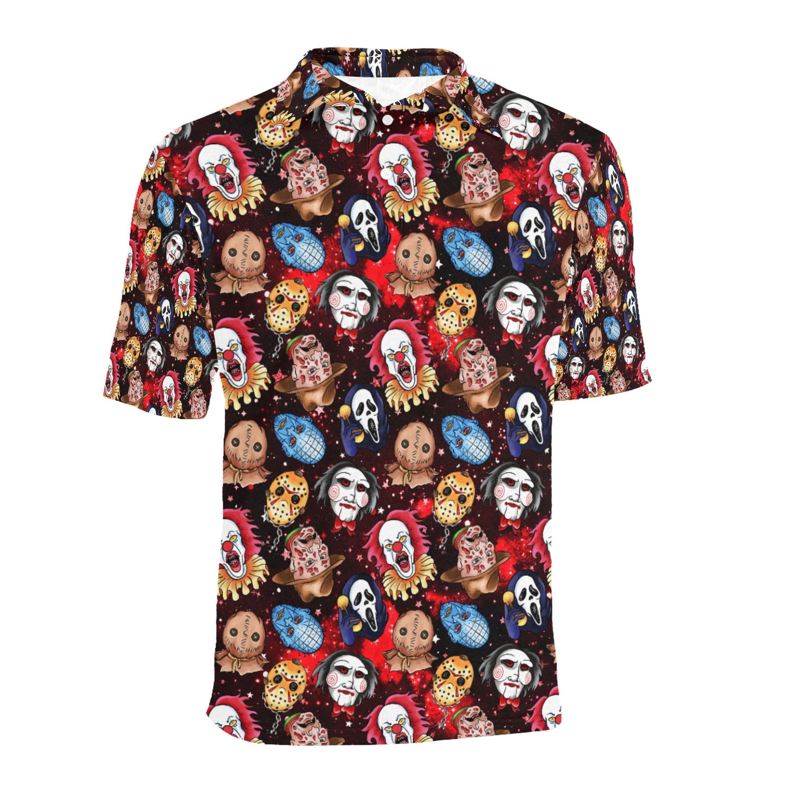 Faces Of Horror Polo Shirt Inkedjoy