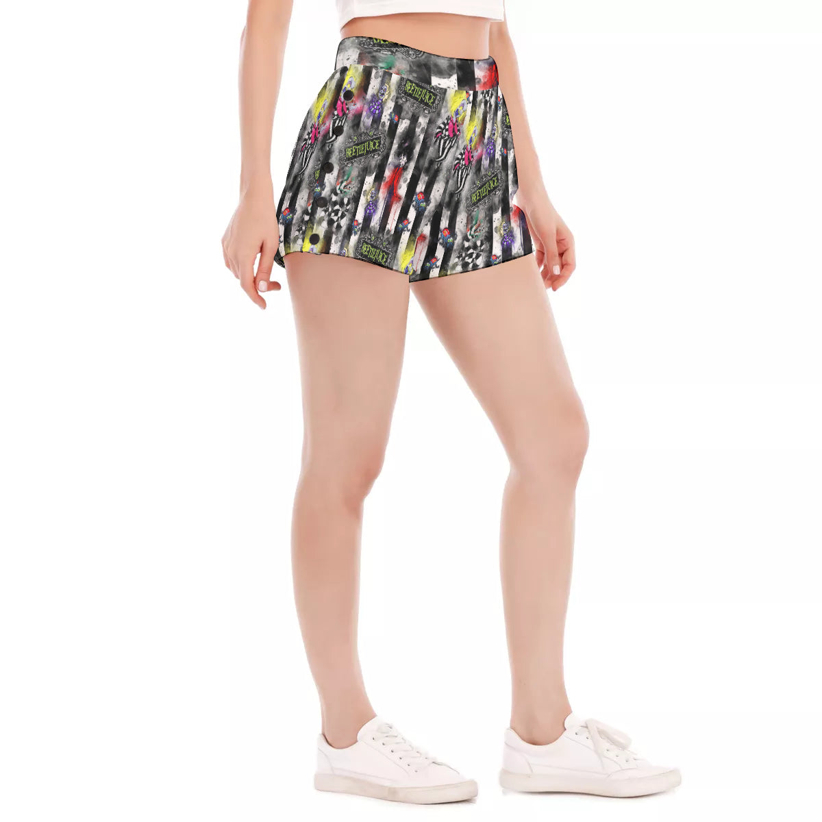Beetlejuice  Side Button Closure shorts